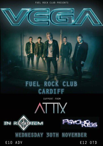 vellaband's tweet photo. Supporting Vega tonight in Cardiff in Fuel so get yourself down there 🤘🏼💯gonna be litttttttt x https://t.co/5ZlBSu6O6A