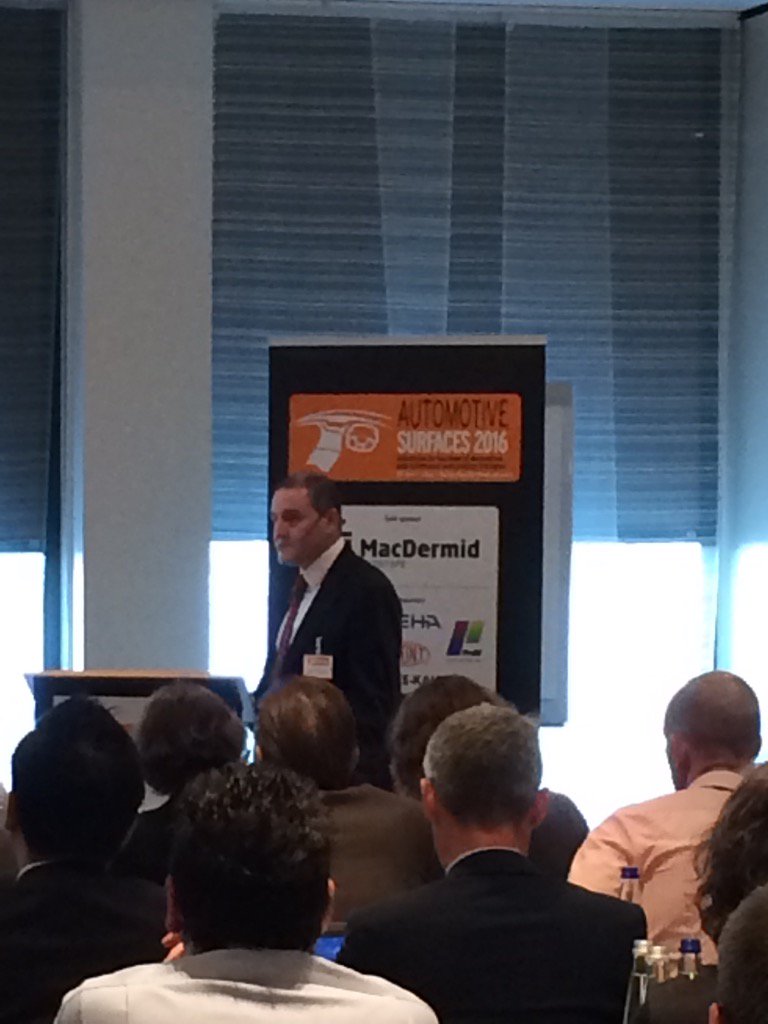Donna4Events's tweet photo. Keith Parsons from MacDermid Autotype presents on Antiglare surfaces for Auto interiors @PNEConferences #AS16Conf https://t.co/pvVQ1bZcI8
