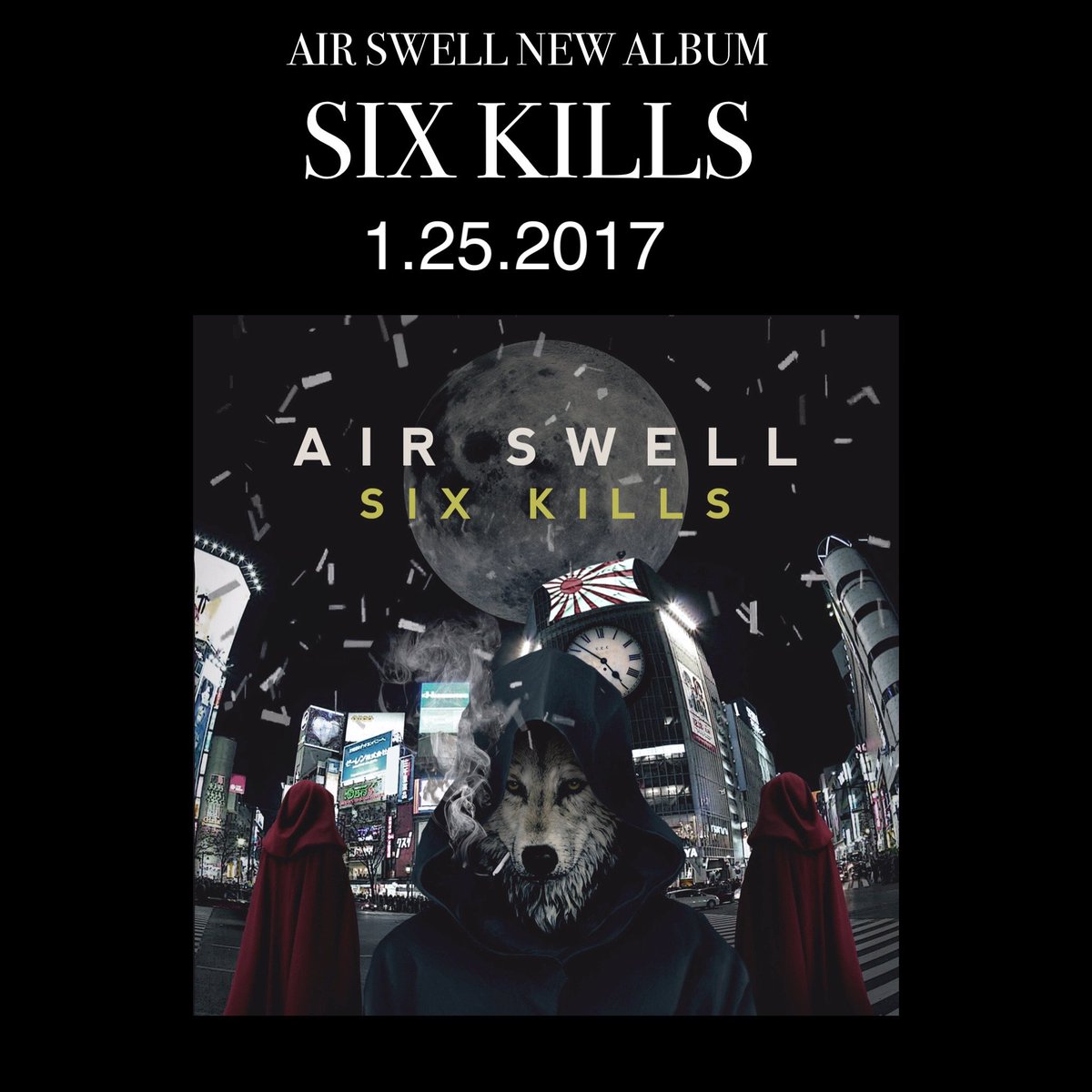 airswelljapan's tweet photo. 【拡散】AIR SWELL、3rd MINI ALBUM「SIX KILLS」
2017年1月25日（水）発売決定！1年10ヶ月ぶりの久々のリリースとなっています！宜しくお願い致します！ https://t.co/vis17xLoDh