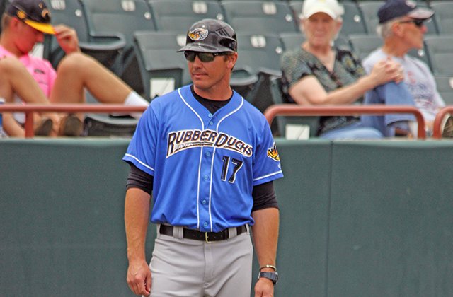 BaseballAmerica's tweet photo. For managing Akron past a 12-game skid to win the Eastern League, Dave Wallace is our MiLB Manager of the Year https://t.co/vUSwxnQfHX https://t.co/bP0jaEkGDL