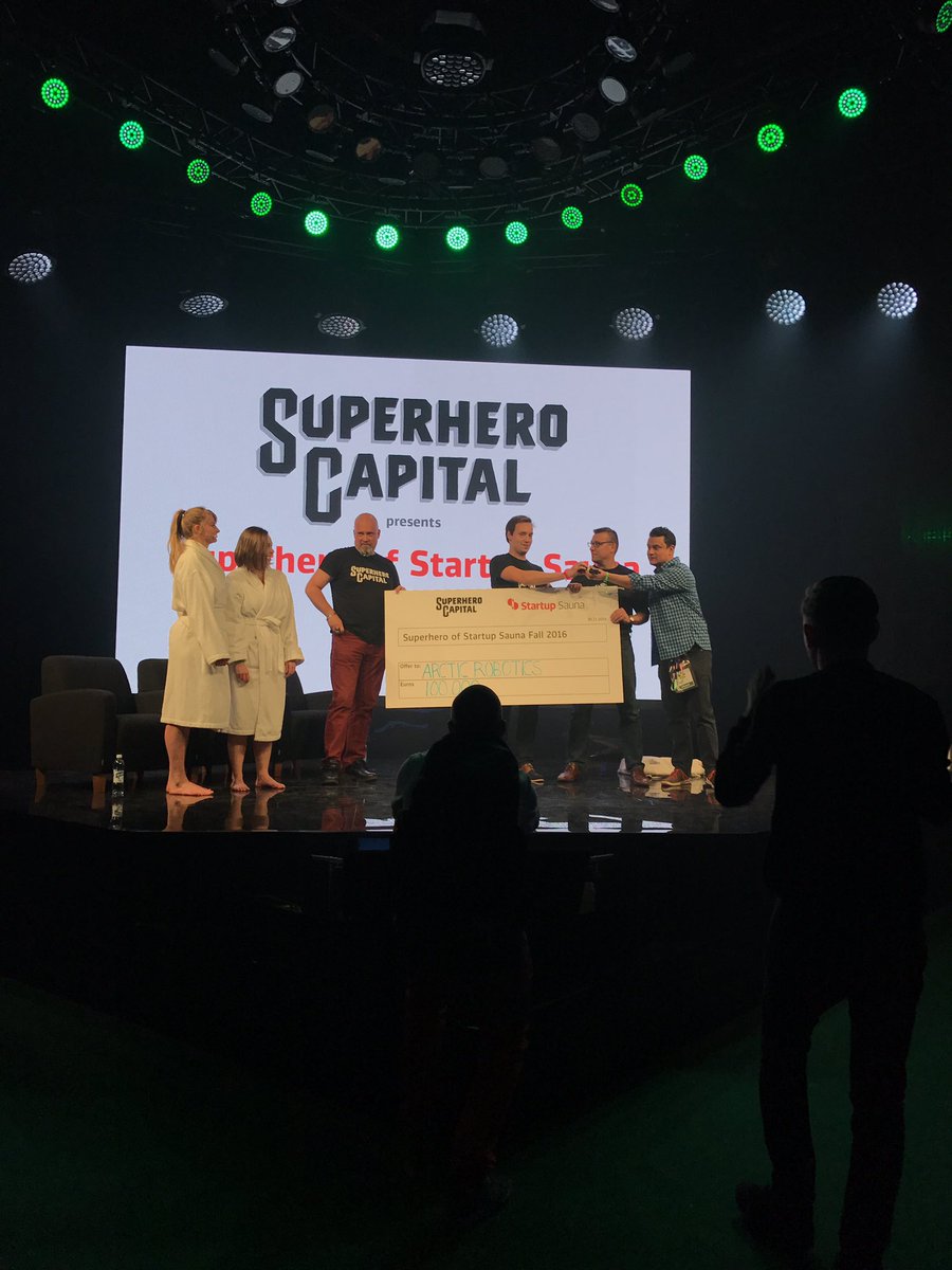 kristiansagi's tweet photo. #arcticrobotics just won @startupsauna #demoday #awesome #slush16 https://t.co/bL1liUUVwR
