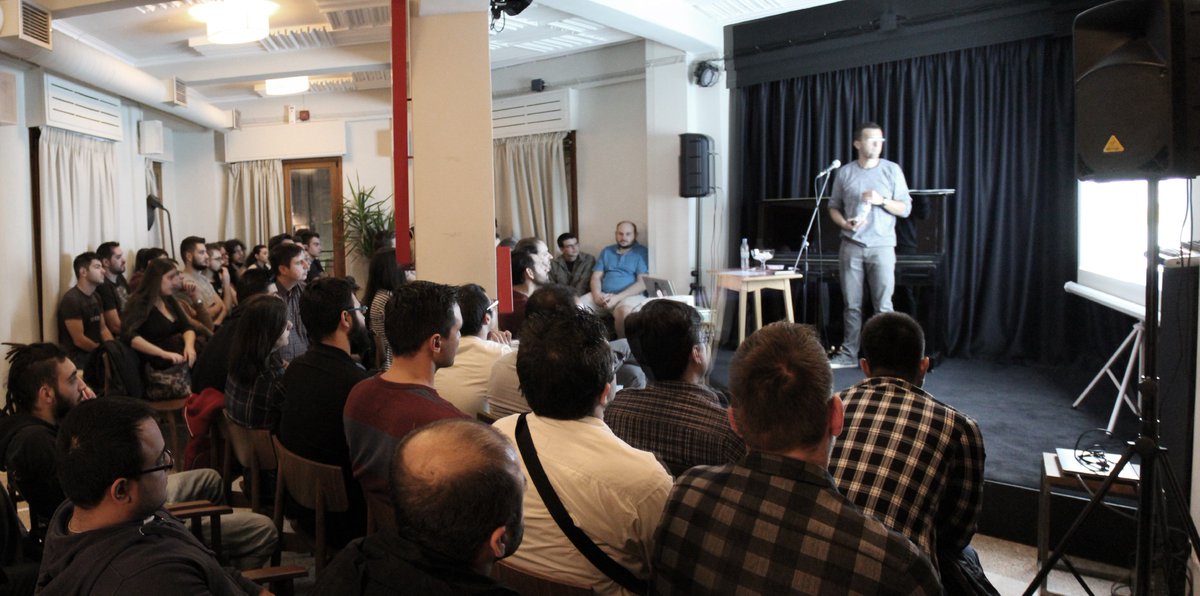 customedialabs's tweet photo. #AI #AgileDev &amp; Tapas, aka our perfect night out. Rave reviews by @rania_marou &amp; team 4 the 1st Larissa Dev Meetup https://t.co/Ym154cqGRU https://t.co/B9x1gzh8S9