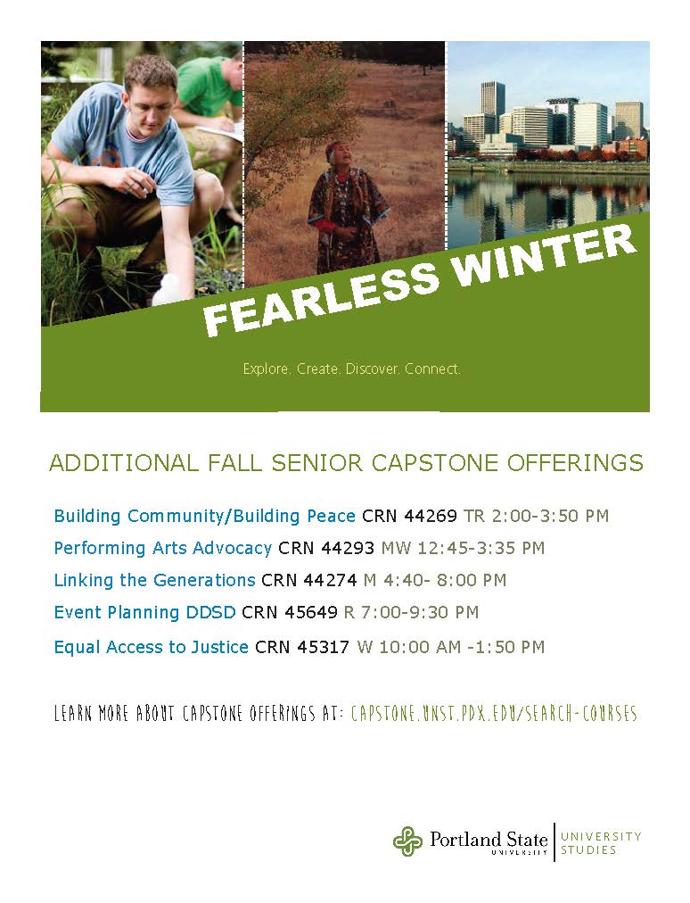 PSUnst's tweet photo. Taken a Capstone yet? All the courses below are offered Winter 2017 &amp; still have seats! For more information, visit https://t.co/kTfBrmku9p https://t.co/FbkjADCTR9