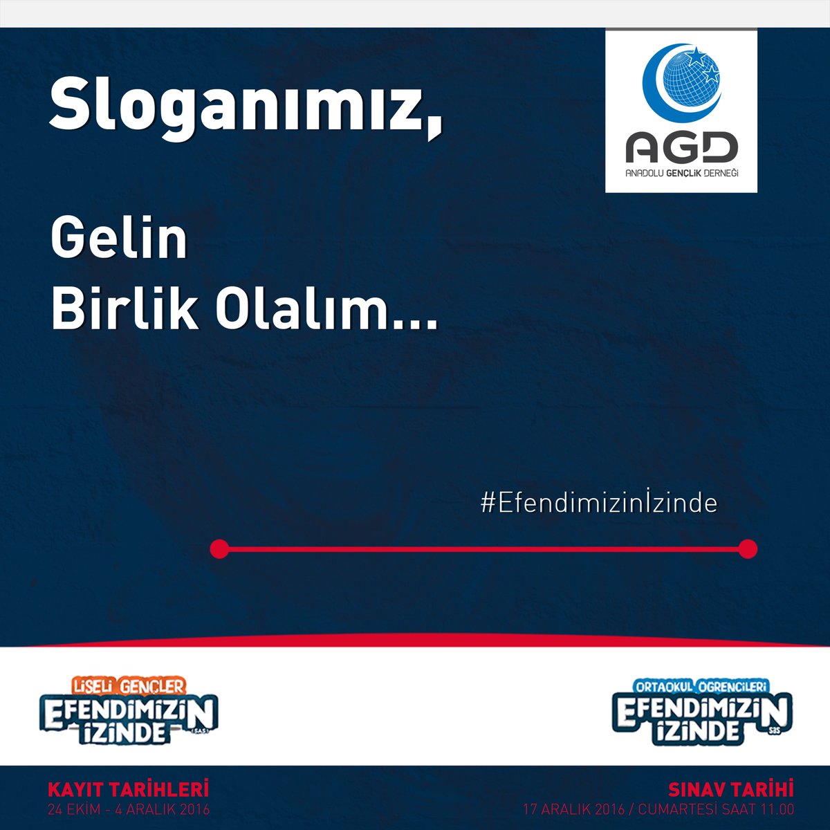 agdorgtr's tweet photo. Sloganımız, Gelin Birlik Olalım… 
#Efendimizinİzinde https://t.co/BZSMm2madC
