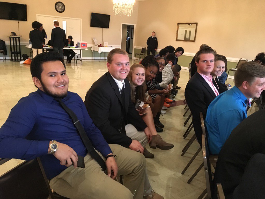 BengalDECA's tweet image. Sharp dressed #BHSDECA students at #District5 #DLC waiting on results from competition!