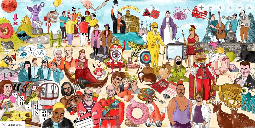 FundingCircleUK's tweet photo. Ready for a challenge? Find 60 global brands in this picture and become a #BrandscapeMaster https://t.co/Vht4g4XEUU https://t.co/ZRPRQD2On1