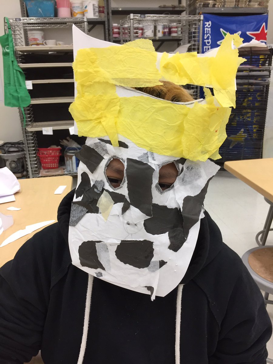 NathanPalkovitz's tweet photo. Thanks Yolanda Chetwyn for helping 5th grade get creative with mask making! @LewisBeeNews @RedClaySchools https://t.co/RoiP9WiYEd