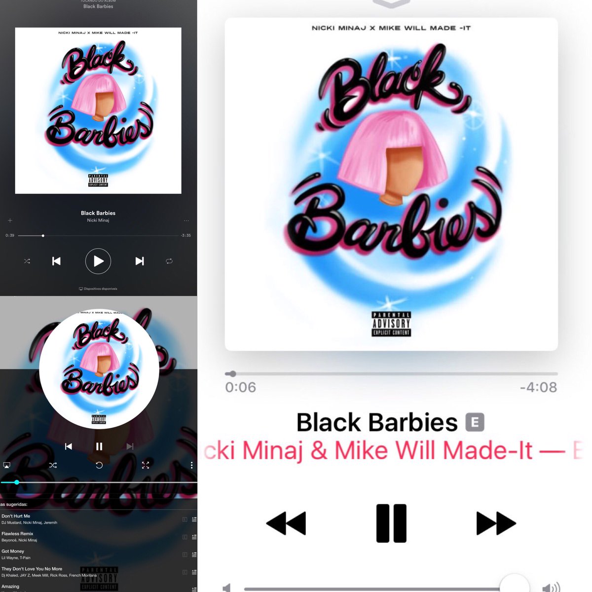 MinajUniverso's tweet photo. @NICKIMINAJ #BlackBarbiesOnTidal #blackbarbiesonitunes #blackbarbiesonspotify 💕💕👑👑🎀🎀🍭🍭 https://t.co/gMFiRE29G6