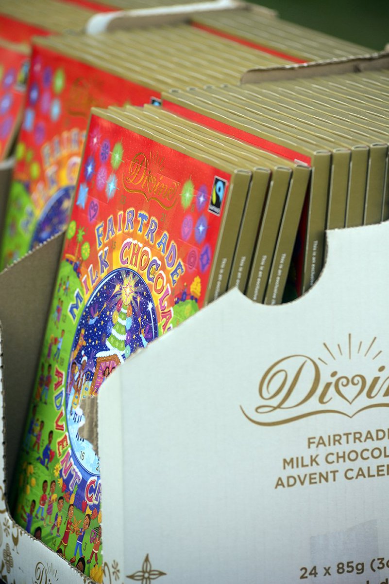 divinechocolate's tweet photo. They're selling quickly, but there are still #DivineAdvent calendars left @PottersFieldsPa today until 3pm! https://t.co/GjryD2v2Ok