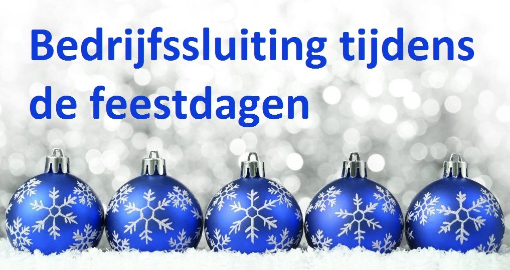 In week 52 zijn wij gesloten. 21,22 en 23 december zijn we wel geopend, maar zijn productie en logistiek gesloten.