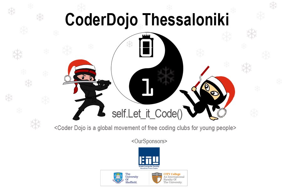CoderDojoThess's tweet image. ❅❅❅LED IT CODE-Christmas Dojo❅❅❅ SAT 10 DEC 2016 11:00-14:00 | Book now: …ode-christmas-dojo2016.eventbrite.com #LetITCode #CoderDojo #coding