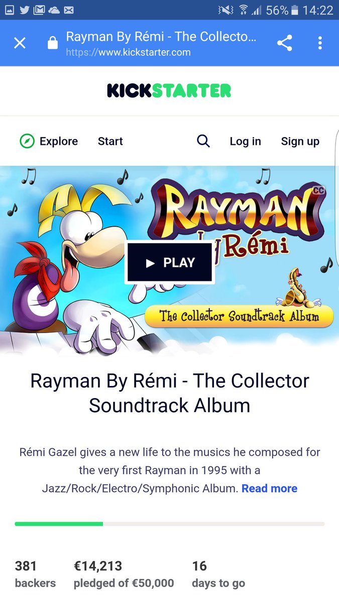 mckeenziiee's tweet photo. 16 day's left!! If you have played the original #Rayman and are a fan.  Please fund this project #Ubisoft @Ubisoft @RaymanbyRemi @RaymanGame https://t.co/au3qlBT48t