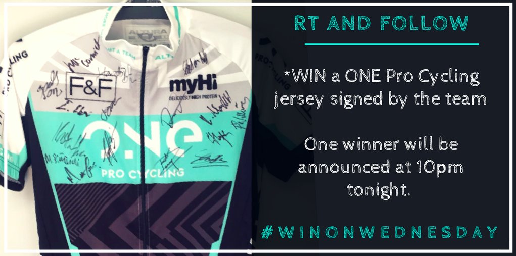 ONEPRONutrition's tweet photo. This week, we're giving you the chance to #WIN an @AlturaCycling jersey signed by the team! Simply RT &amp; Follow to enter. #WINONWEDNESDAY https://t.co/BQ0aa7jMyg