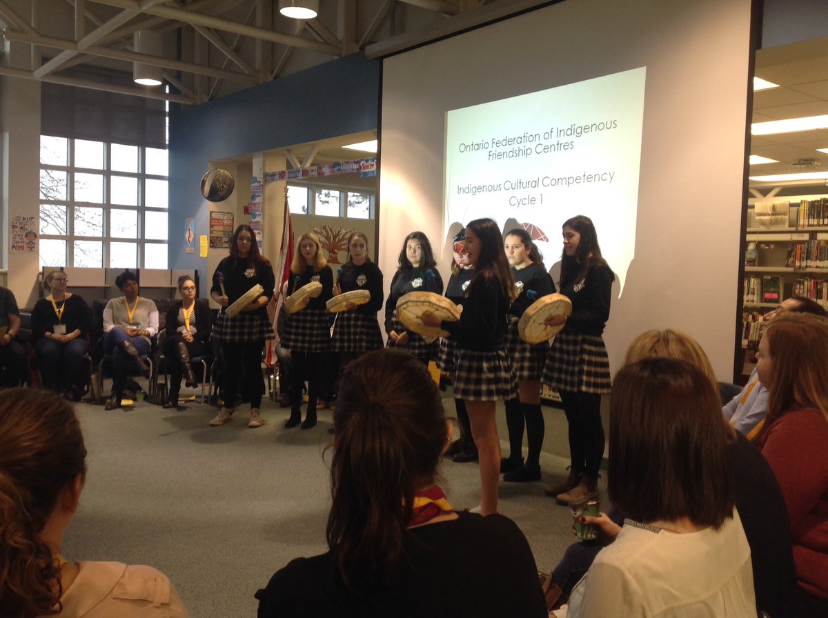 Team Mikinak from @Immaculata_HS  presenting to Educators on their initiatives #indigenousawareness