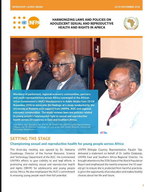 _dev30_'s tweet photo. Newletter frm a recent @_AfricanUnion &amp; @UNFPA meeting in #Addis on #SRHR Laws &amp; Policies. Please share. #YouthHealth https://t.co/oy4my3AiEu