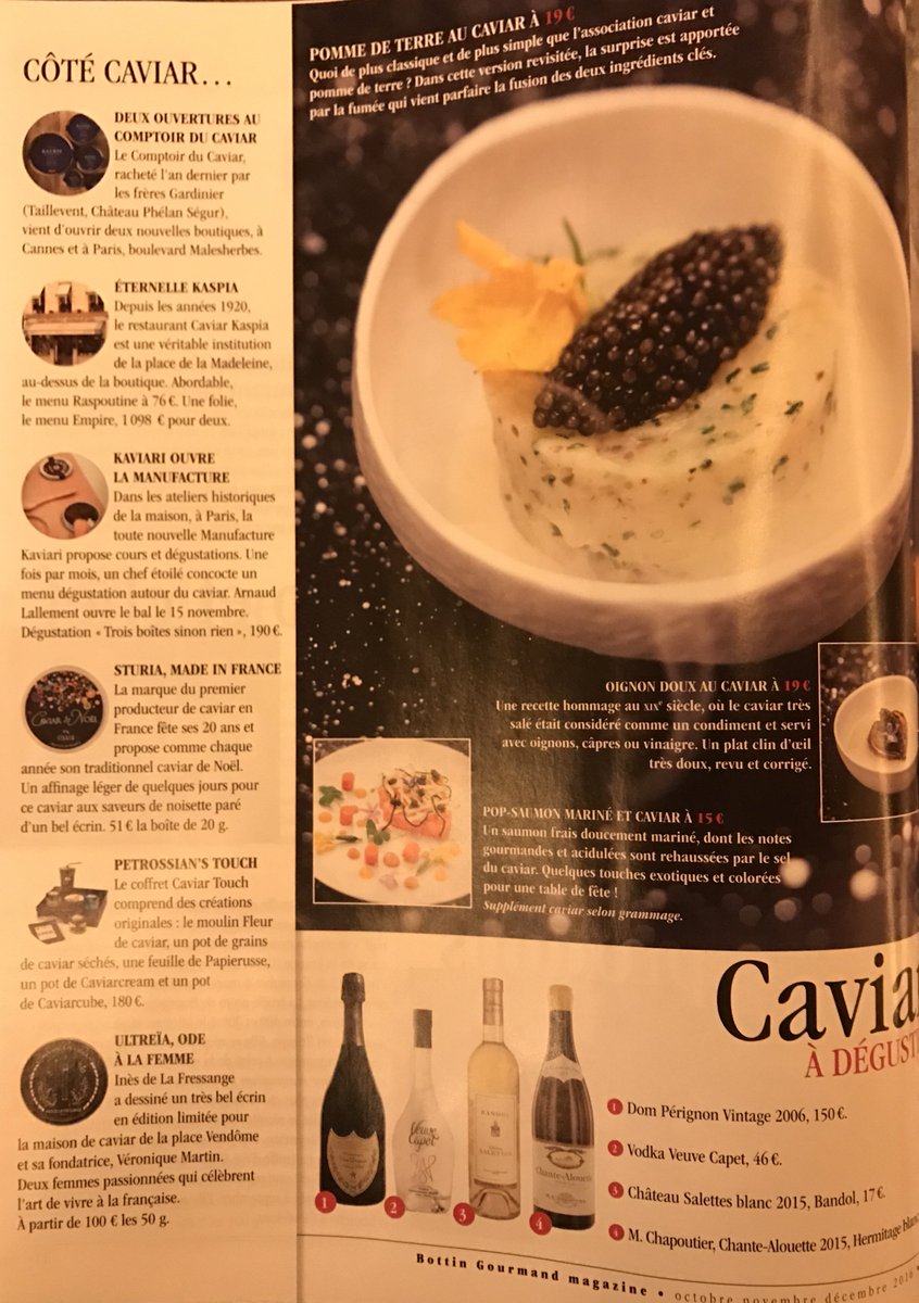 Retrouvez nous dans <a href="/BottinGourmand/">Bottin Gourmand</a> pour un focus #Caviar et #truffes et d'incroyables menus de fêtes ! :) #Noel #Soon #Tresor #restaurant