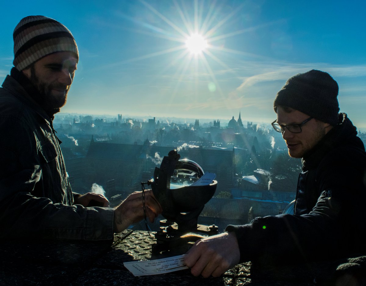 Chasing the big blue: Oxford weather guys capture wall--to-wall sunshine from City's highest point, and minus 4.7degrees