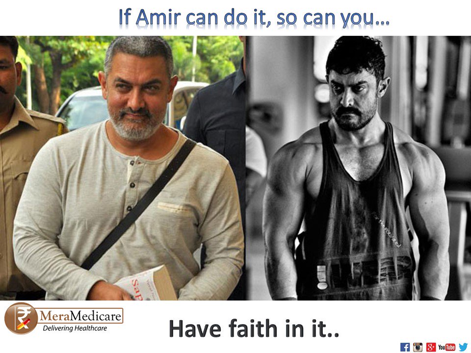 nihal_msd's tweet photo. If Amir can do it..so can you...
#MeraMedicare #healthcare #AmirKhan #Dangal #finess #health #actors #bollywood #gyming #motivation https://t.co/Zi0liy2DmA