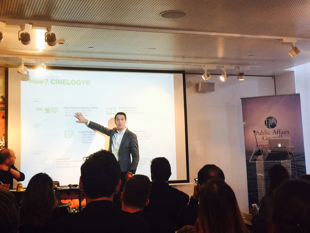 leekandpotato's tweet photo. @GregPoisson1 runs through the @InterelEU process for producing great video to support #publicaffairs #EUDAS2016 https://t.co/xwiIpcAqNk