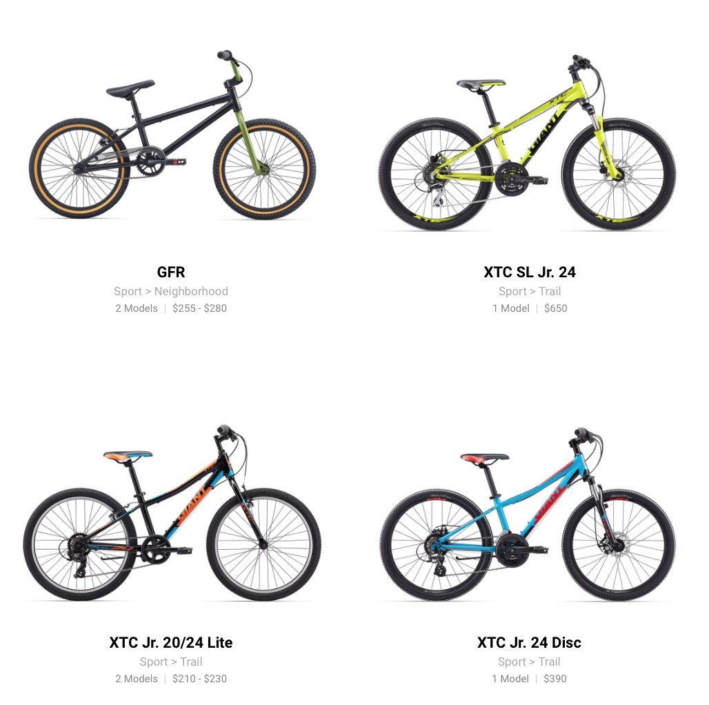 youth bicycles