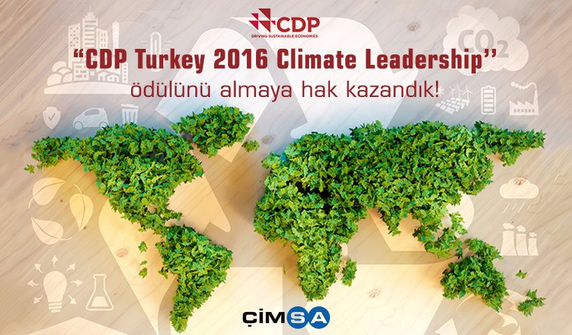 cimsacement's tweet photo. Türkiye'de çimento sektöründe bir ilki gerçekleştirerek ''CDP Turkey 2016 Climate Leadership'' ödülünü almaya hak kazandık. #CDPTurkey https://t.co/vhrWdaw0rj