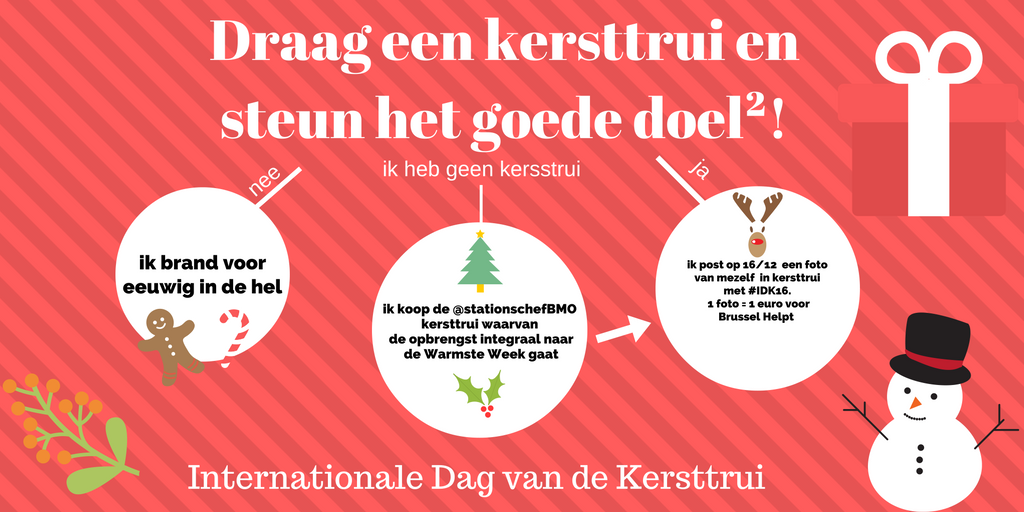 STIBMIVB's tweet photo. Geen lelijke kersttrui = geen excuus! #IDK16 powered by @StationschefBMO Meer info: https://t.co/1YLKkPTvik  cc @BRUZZbe https://t.co/hB2P0qsHlZ