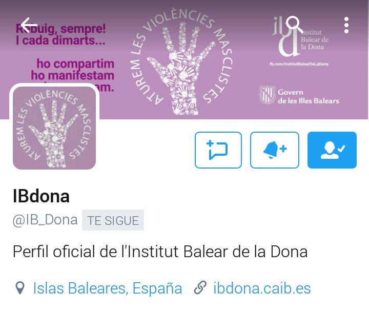 IBDona ja té twitter oficial <a href="/IB_Dona/">IBdona</a>  #ReAcció