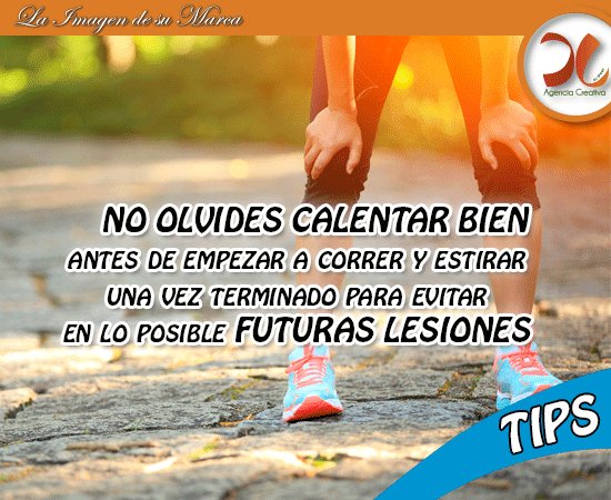 AgenciaDLSPORT's tweet image. #TipsRunning #Calentamiento #EvitaFuturasLesiones