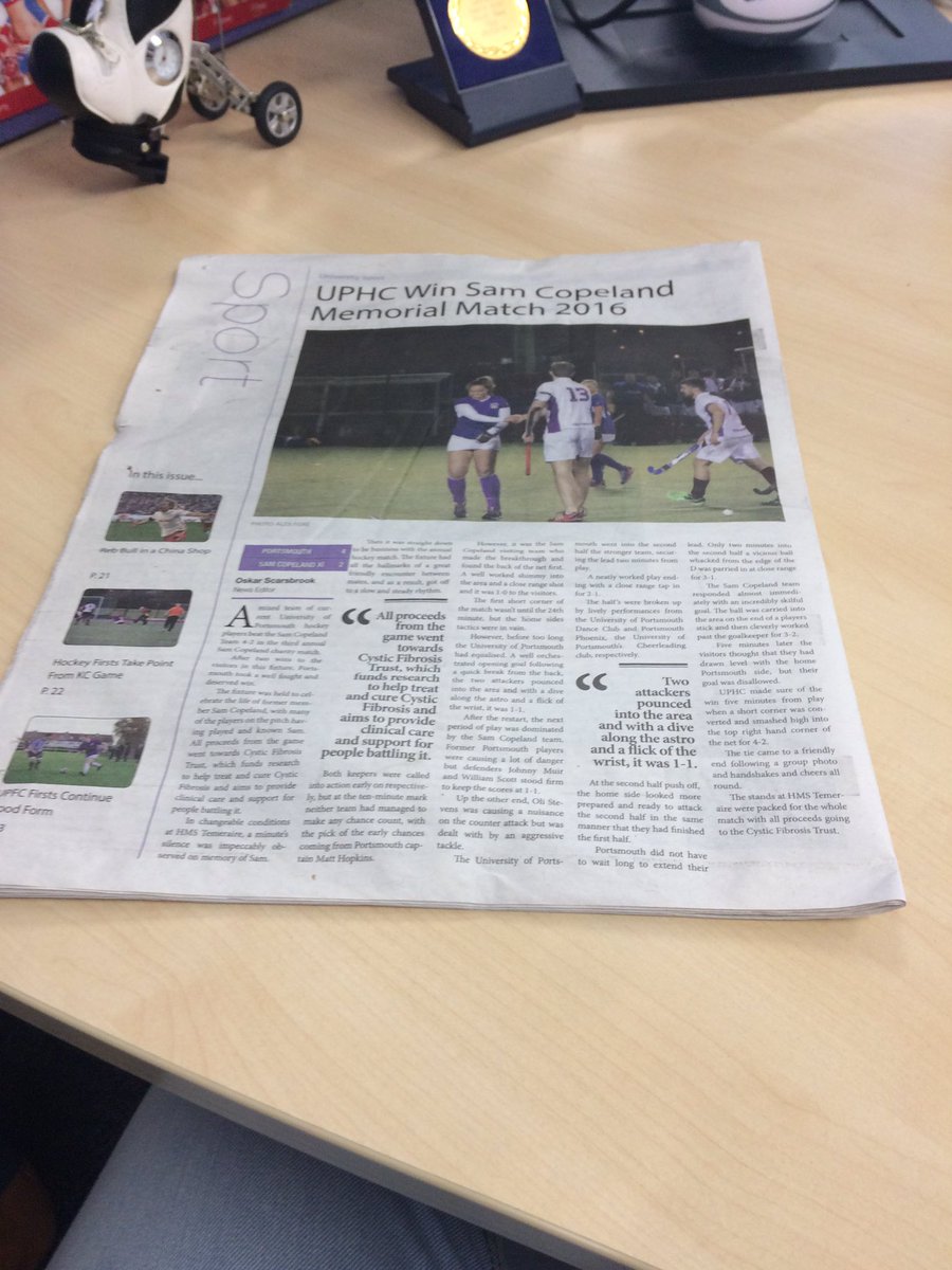 Sports_VP's tweet photo. Have you picked up this months @GalleonNews ? Some great articles on @PortsmouthUniFC @upsuRounders and @pompeyunihockey https://t.co/LKipXLkTKs