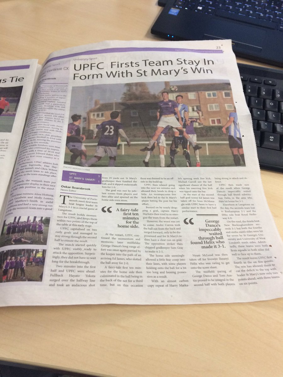 Sports_VP's tweet photo. Have you picked up this months @GalleonNews ? Some great articles on @PortsmouthUniFC @upsuRounders and @pompeyunihockey https://t.co/LKipXLkTKs