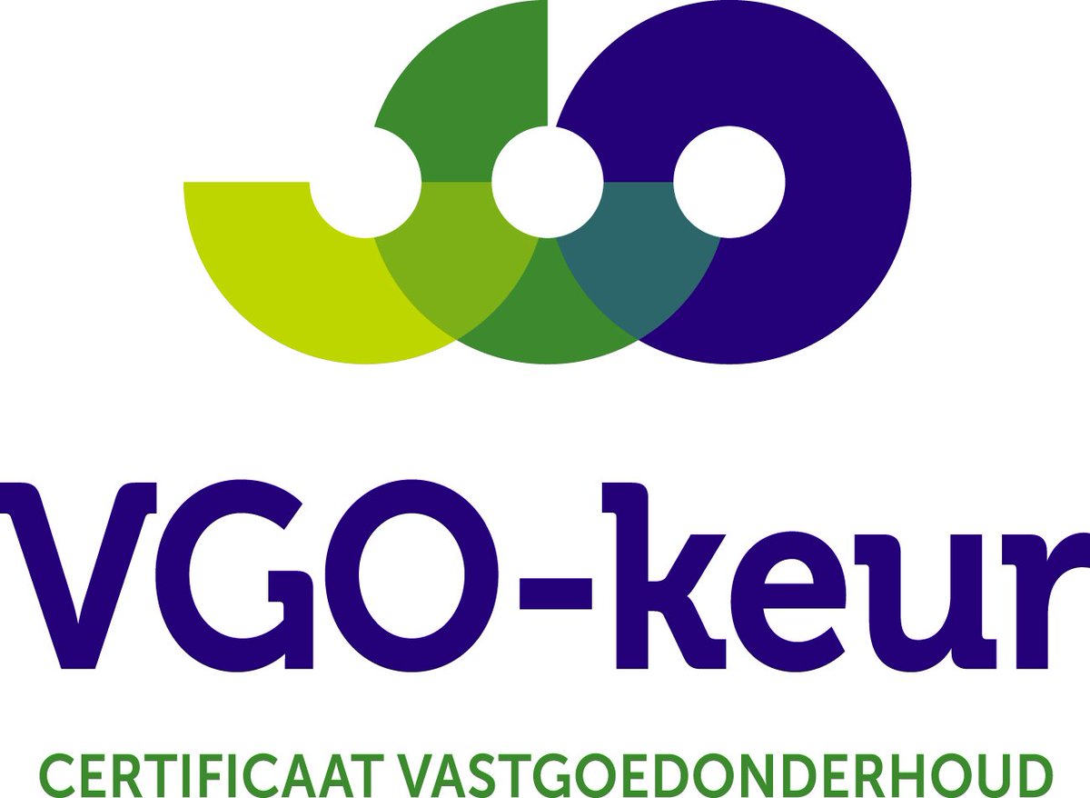 ROZA vastgoedonderhoud heeft opnieuw het VGO keur behaald op vier onderhoudsdisciplines: gevel, daken, installaties en interieur!