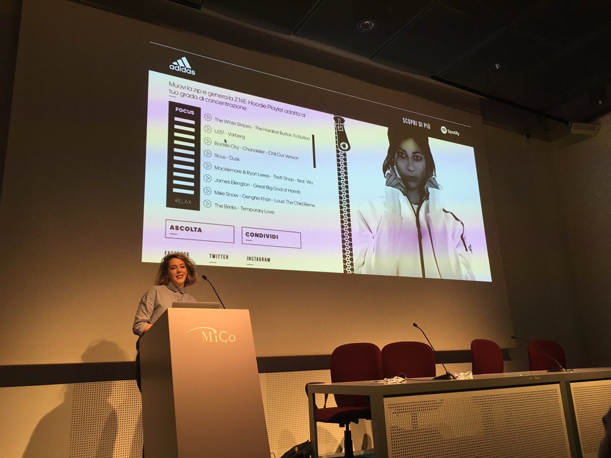 JacopoMaraffino's tweet photo. #brand #playlist for #adidas with @Spotify @SpotifyItaly - #IABForum2016 #iabforum #spotify #streaming #music https://t.co/boQs2UyFw7