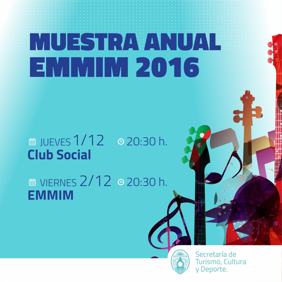 GualeguayOK's tweet photo. - Muestra Anual EMMIM- 
Presentación de los trabajos realizados durante el año. #Música #Artistas #Gualeguay. Todos invitados a disfrutarlo. https://t.co/5zi643Y7D0
