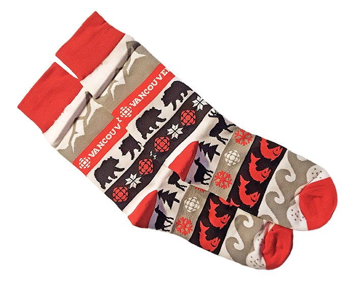 VIAwesome's tweet photo. We support the @CBCVancouver Open House &amp; Food Bank Day. RT to win these "ugly" CBC socks! https://t.co/WxAEfSnAaz https://t.co/pMBAB8d1hv