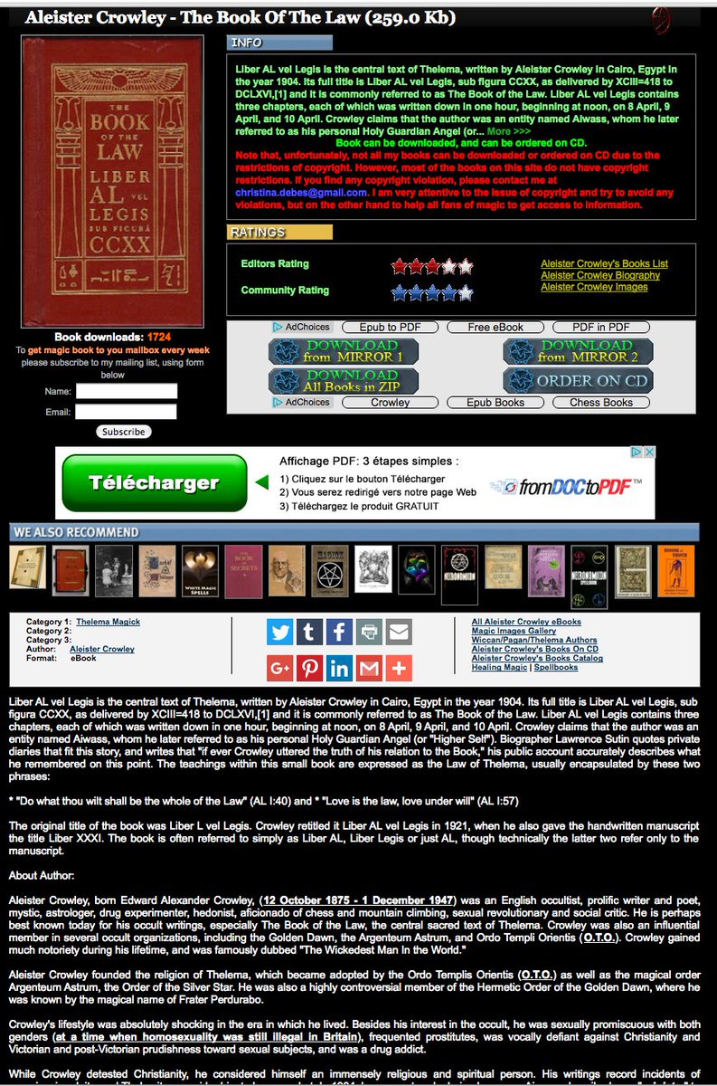 Aleister Crowley The Book Of The Law Pdf Download The