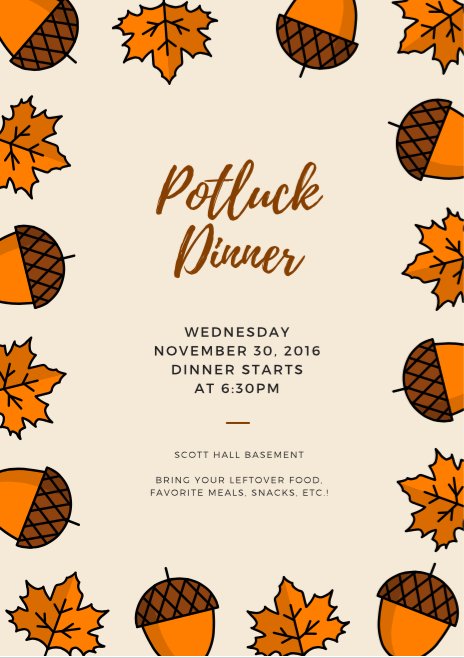 the_scott_squad's tweet photo. For those interested, there will be a Potluck Dinner in the basement of Scott Hall tonight at 6:30pm.  Come enjoy food and friends! https://t.co/oeaiW94Ym6
