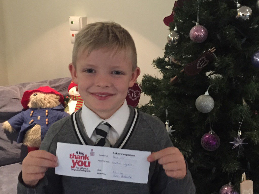 Unbelievably proud of my boy today donating ALL his birthday presents &amp; money to the NI children's hospice #prouddad