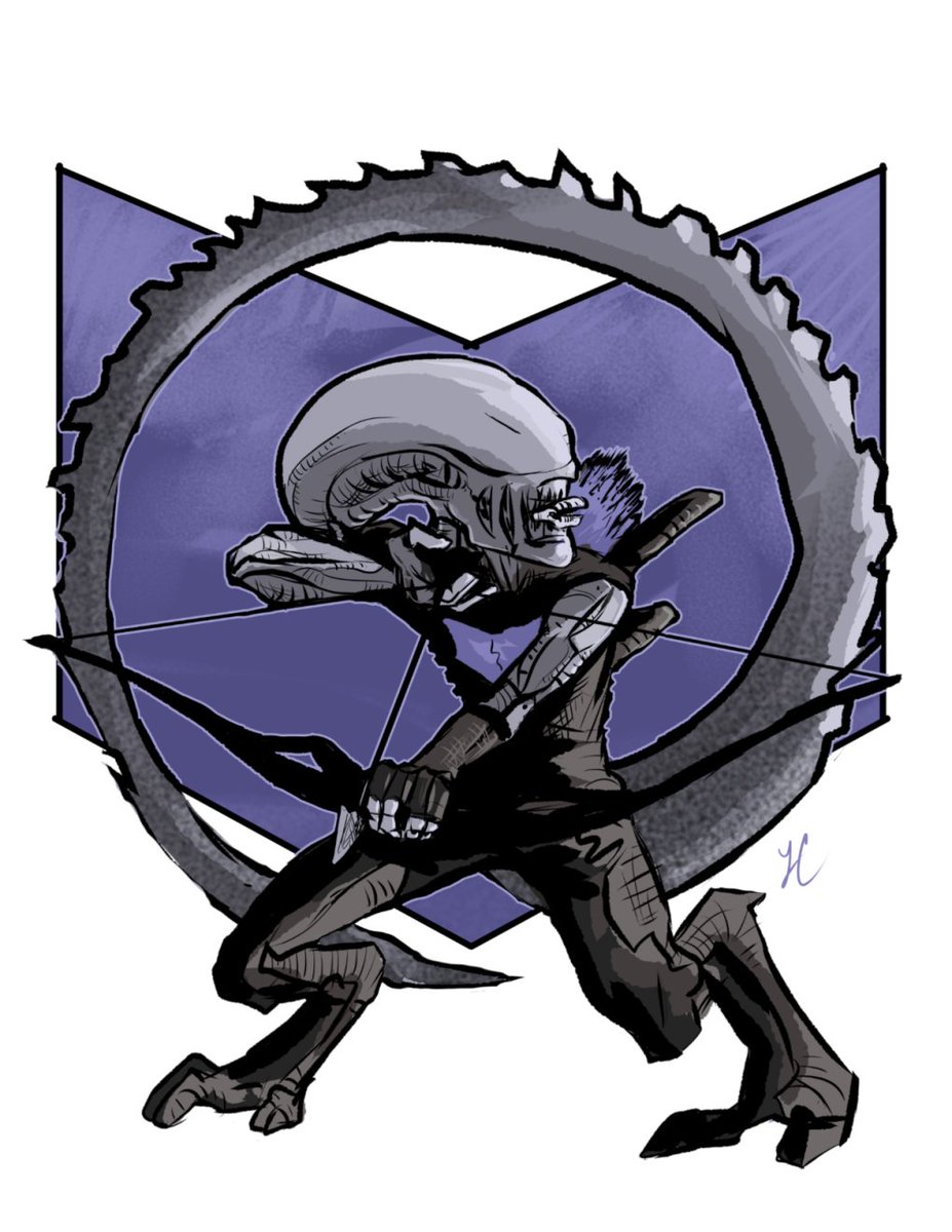 XPwebcomic's tweet photo. Here's another Xenohero! XenoHawkeye! Get Shirts of him and more heroes at my teepublic site https://t.co/gGzGByq5I4! https://t.co/4njWLeDr2p