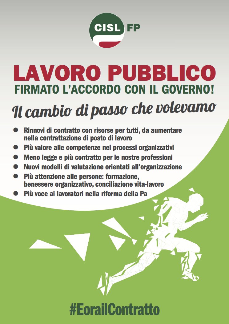 cislfp's tweet photo. #Pa, firmato accordo #lavoropubblico. #Faverin: cambio di passo: nuove regole per nuovi contratti #Eorailcontratto https://t.co/PAtFfoq9jI https://t.co/txVNpmTLtc