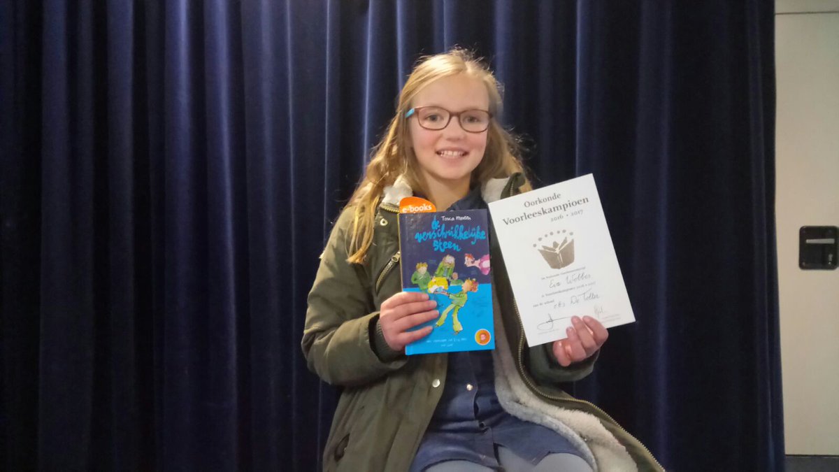 Eva is onze voorleeskampioen en gaat de Tolter vertegenwoordigen bij de #voorleeswedstrijd in <a href="/biebmeppel/">Bibliotheek Meppel</a> @annekrolmeijer