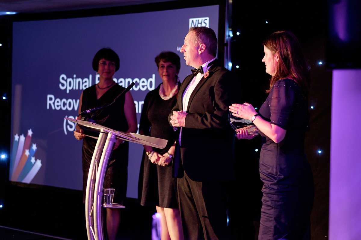 NHS_SWLA's tweet photo. #SWLA16 Team Outstanding Achievement (Clinical), our 2016 winners - Spinal Enhanced Recovery ProgrammeTeam from @MusgrovePark #Congrats https://t.co/PwVQrl9Ds3