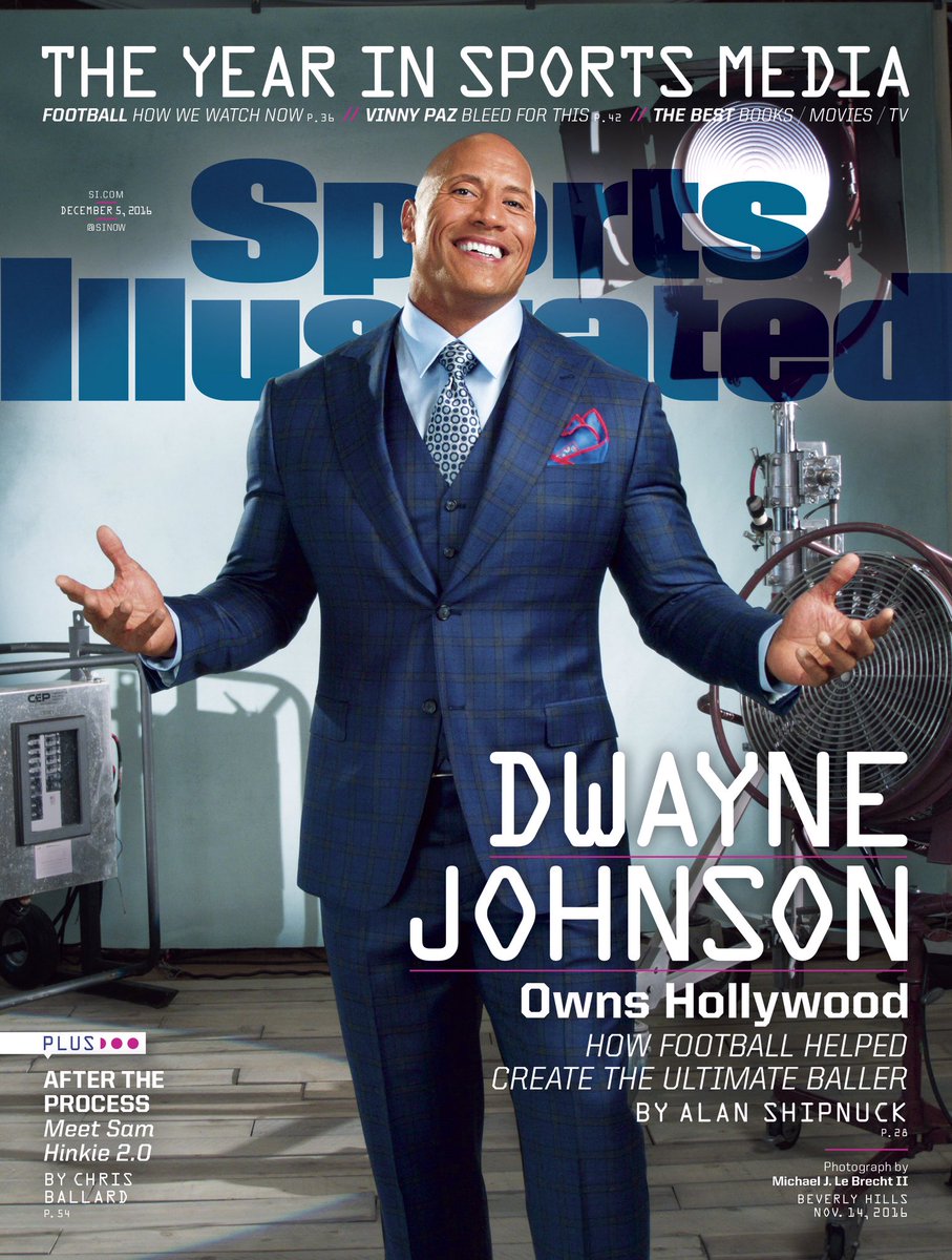 TheRock's tweet photo. We never want to just play the game, we want to change the way the game is played. 

THANK YOU @SInow &amp; my @SevenBucksProd #grateful ⚓️ https://t.co/QFivgDqiLF