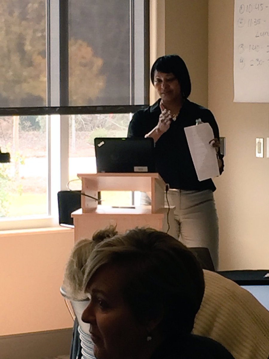 leighjones23's tweet photo. @GCSchoolsNC Dir of Student Information, Sharon McCleese, presenting info @ the GCS Data Console 2 secondary counselors #gcslearns https://t.co/f9JS2p8yUT