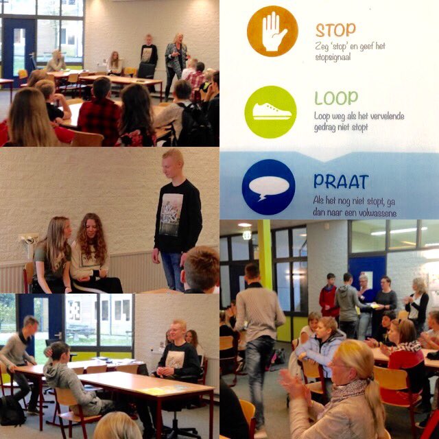 Leerlingen <a href="/VierTaalCollege/">VierTaal College</a> <a href="/VierTaal/">VierTaal</a> leggen uit - hoe werkt 'stop-loop-praat'
Onderdeel preventief pestbeleid