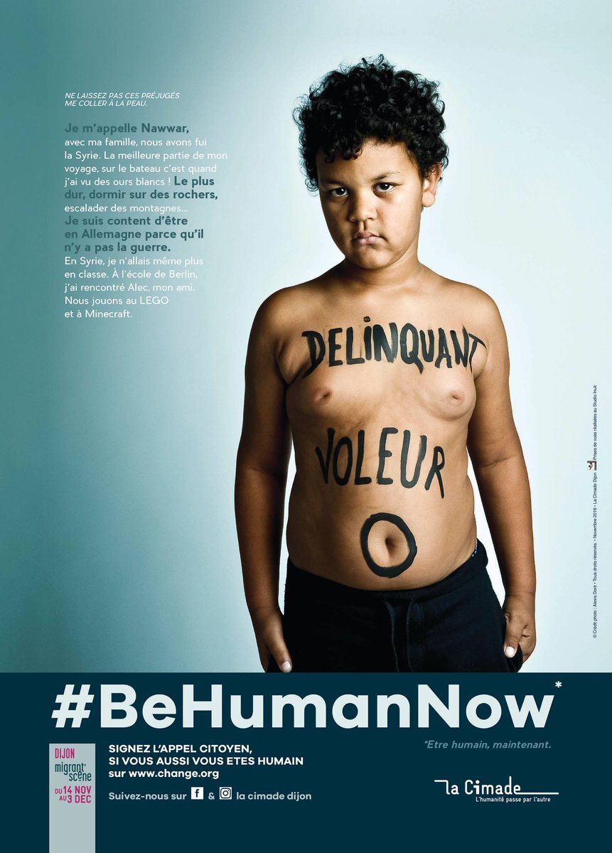 Franceterdasile's tweet photo. Il est temps d'en finir avec les préjugés qui collent à la peau ! #behumannow https://t.co/193jaCn0PP