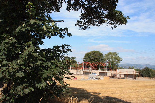 JaneDBurnside's tweet photo. Hillsborough House shaping up well with mini steel frame being encased in highly insulated blockwork. https://t.co/953RAzoZY4