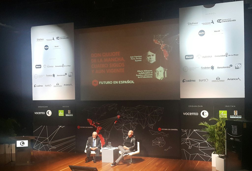 futuroenespanol's tweet photo. Don Quijote de la Mancha, cuatro siglos y aún vigente.
Alberto Velásquez y @jfferre62 conversan sobre la obra.
#FEE16 https://t.co/f8TXM7ZNFu