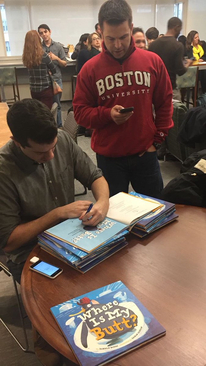 BostonUMBA's tweet photo. Author and @BUQuestrom MBA Candidate @TheDonaldBudge is signing books today in the Grad Lounge!  #QuestromLife https://t.co/VcnjrTEzaA
