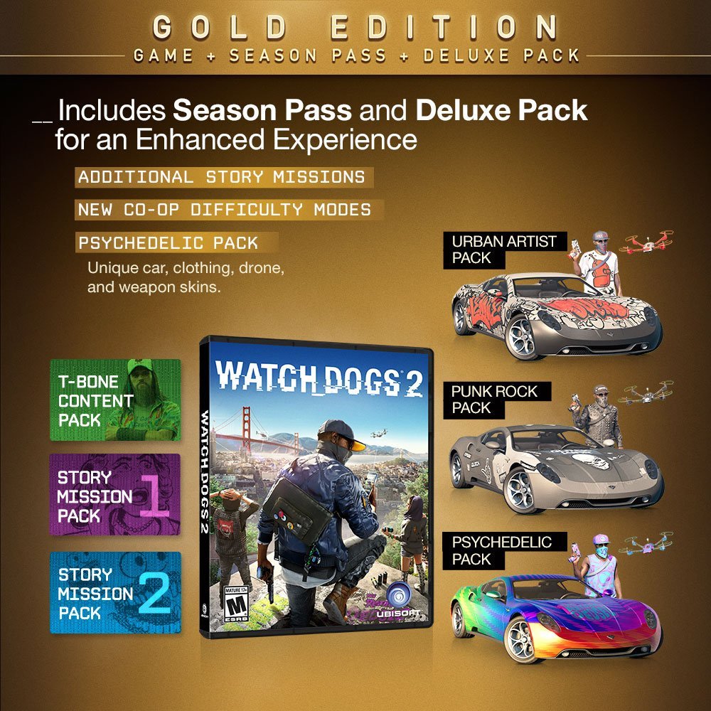 ETechshoppingOL's tweet photo. Watch Dogs 2: Gold Edition (Includes Extra Content + Season Pass subscription) - PlayStation 4 $84.99 #WatchDogs2 
https://t.co/FIN0LY2lDM https://t.co/6dfPeXTtVo