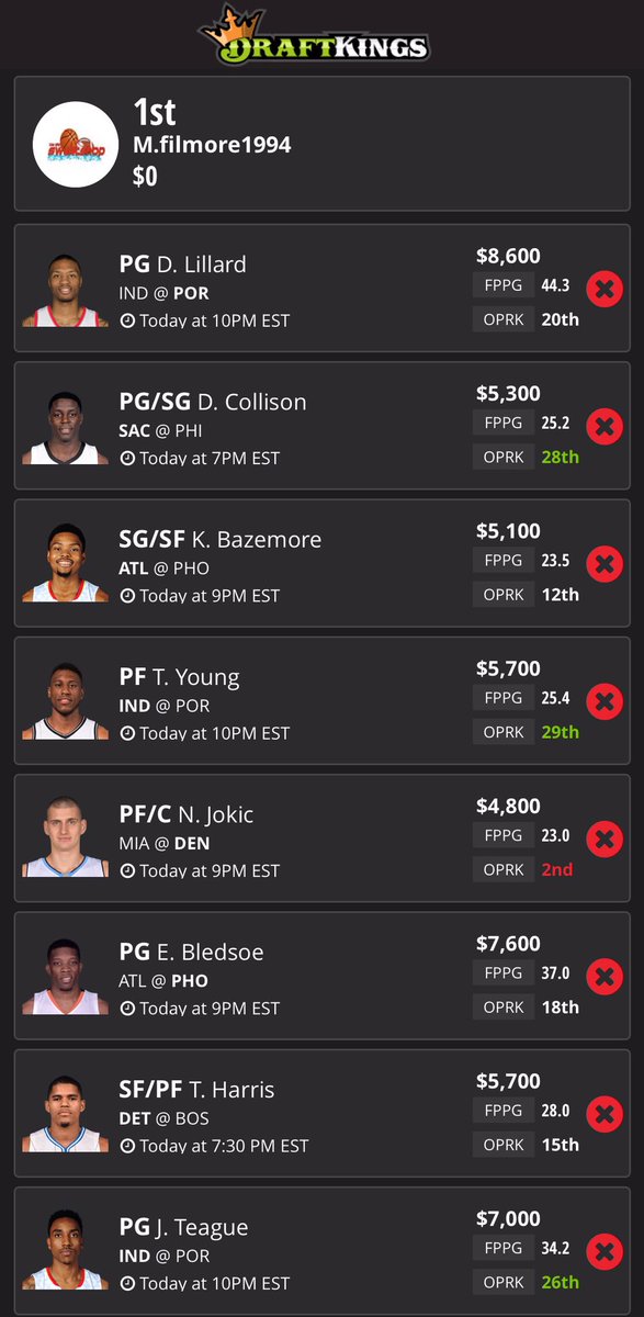 dfsislife's tweet photo. @DFSGuruselem what you think about this lineup? https://t.co/89J12Jq4rg